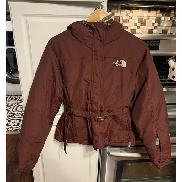 The North Face Hyvent Goose Down Faux Fur Hooded Full Zip Puffer Parka Jacket M - Picture 1 of 8